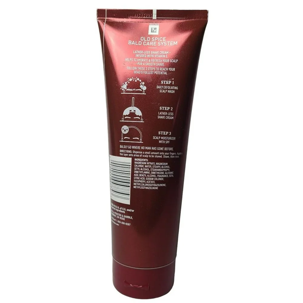 Old Spice Bald Care System Shave Cream With Vitamin E, 10.9 Oz